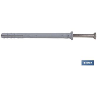 cofan Cofan - Taco Golpe Collarin Avellanado 8x80 Inox Caja 100 Unid