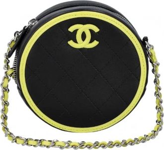 Chanel Pre-owned Leather crossbody-bags - Dames - Vintage Schoudertas - Zwart - ONE Size - Leer - Vintage