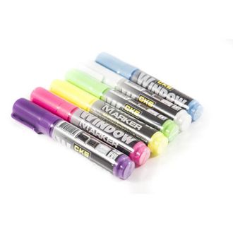 Trade Shop Trade Shop - Kit 6 Pennarells For Luminosa Led Luminosa Ri-scrivibile Fluorescenti