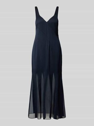 HUGO BOSS Meerjungfrauen Abendkleid aus reiner Viskose Modell DONABELLI in Marine, Gr&ouml;&szlig;e 32