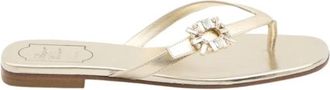 Roger Vivier Sandalias de Tira con Hebilla de Cristal - Shoes - Mujer - Beige - 37 1/2 EU