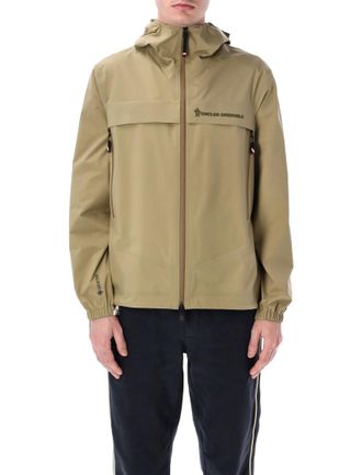 Moncler Beige Logo Hooded Jacket