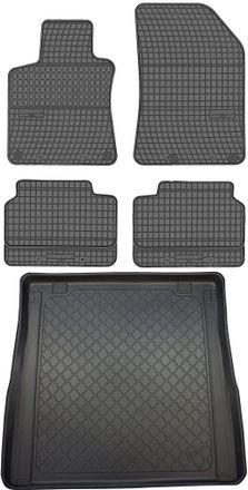 OEM Peugeot 308 Ii Sw Familiar Desde Junio De 2014 Hasta 2021. Juego De Alfombrillas De Goma Para Coche Y Maletero