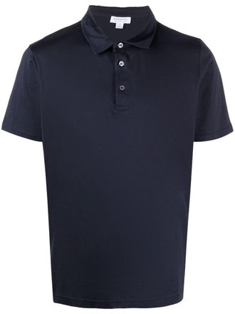Sunspel Oxford jersey polo shirt - men - Cotton - S - Blue