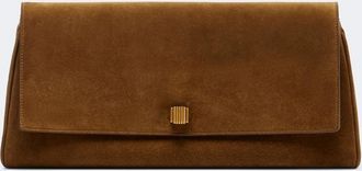Khaite Audrey suede clutch