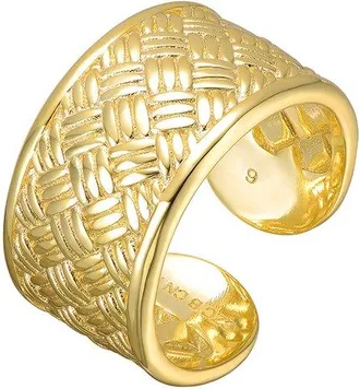 Rachel Glauber 14K Plated Cz Statement Ring