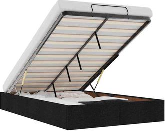 vidaXL Estructura Cama Otomana Sin Colch&oacute;n Tela Negro 120x200cm Vidaxl