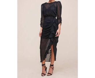 Astr Samara Dress In Forest Green
