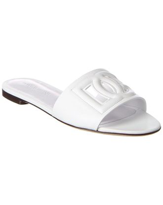 Dolce & Gabbana Dg Logo Leather Sandal