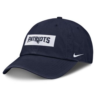Nike New England Patriots Primetime Club Wordmark Nike Mens NFL Adjustable Hat in Blue | NF0241S8K-ZW0