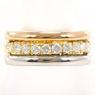 C&A Pink Gold Platinum Yellow Gold Yellow Gold (18K) Pink Gold (18K) Platinum 900 Band Ring (Pre-Owned)
