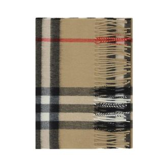 Burberry Winter Scarves, female, Brown, ONE SIZE, Cashmere Scarf Plaid Fringe