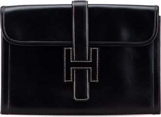 Hermès Pre-owned Womens Leather Clutch - Black - One Size