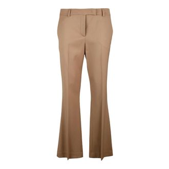 Ql2 Quelledue QL2 Quelledue, Dames, Broeken, Beige, Maat: 2XL Wol