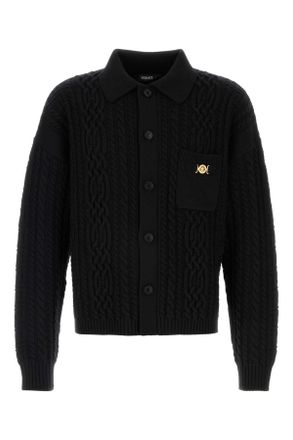 Versace Black Cardigan Wool