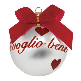 KASANOVA Pallina Natale Ti voglio bene perlata 10 cm