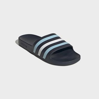 adidas Badesandale ADIDAS SPORTSWEAR AQUA ADILETTE, Gr. 40,5, night navy, icey blau, ftwr wei&szlig;, Synthetik, Schuhe Badesandale, Badelatschen, World Cup Nation