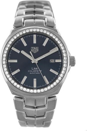 Tag Heuer Pre-owned Tag Heuer Link Automatic Diamond Blue Dial Unisex Watch WBC2113.BA0603