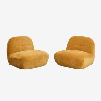 Sklum Sklum - Pack De 2 Sillones Giratorios En Chenilla Sernin