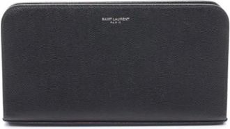 Saint Laurent Pre-owned Wallets, female, Black, Size: ONE SIZE Pre-owned Long wallet (bi-fold)