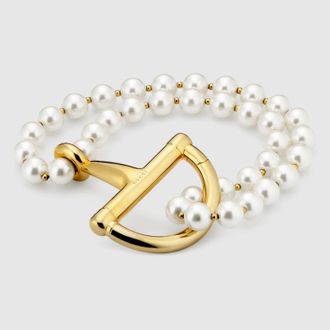 Gucci Bracelet With Stirrup, Gold-toned metal, Gold-toned metal