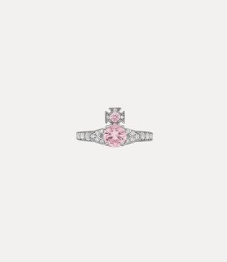 Vivienne Westwood Ismene Ring Platinum-white-pink-cz Platinum-white-pink-cz Unisex
