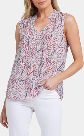 NYDJ Gemma Sleeveless Smocked Neck Top in Calanda at Nordstrom, Size X-Large