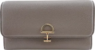 Gucci Beige Leather Long Wallet (Bi-Fold) (Pre-Owned)