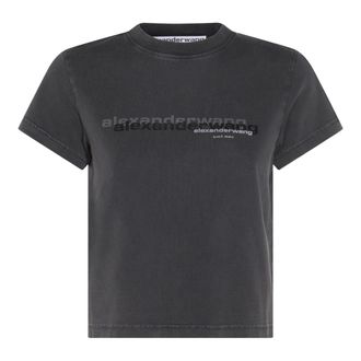 Alexander Wang T-Shirts And Polos Washed Black-Donna