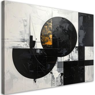 Feeby Impresi&oacute;n De Imagen, Abstracci&oacute;n Textura Figuras Geom&eacute;tricas Negro, 120x80