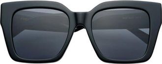 Freyrs Eyewear Bon Chic Oversized Square Sunglasses in Black at Nordstrom