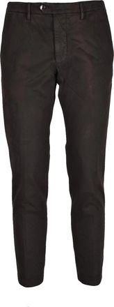 Michael Coal Slim Fit Brown Trousers With Tailored Silhouette And Refined Details