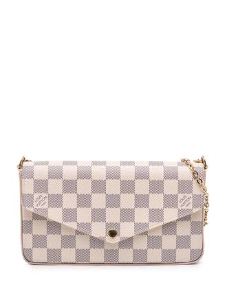 Louis Vuitton 2021-2025 Damier Azur Pochette Felicie crossbody bag - White