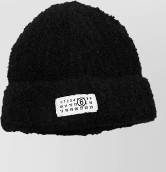 Maison Margiela logo cuffed beanie