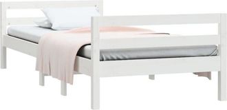 vidaXL Bed Frame without Mattress White 80x200 cm Solid Wood Pine Vidaxl
