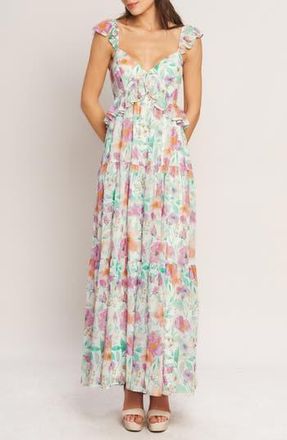 Flying Tomato Print Maxi Dress in Ivory at Nordstrom Rack, Size Medium