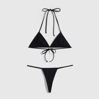 Gucci Stretch Jersey Bikini With Interlocking G, Black, Ready-to-wear