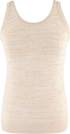 Dolce & Gabbana Golden Beige Cotton-blend Top Size XS