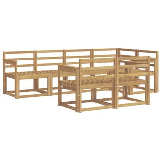 vidaXL Conjunto De Sof&aacute;s De Exterior 7 Pcs Blanco Vidaxl