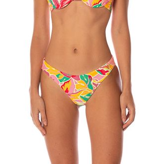 Maaji Dream Garden Sublimity Reversible Bikini Bottoms in Pink at Nordstrom Rack, Size Medium
