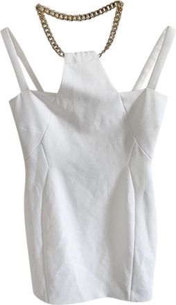 Versace Collection Chain Halter White MIni Dress Size S