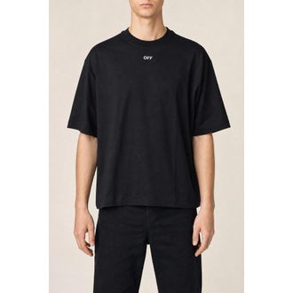 Off-white Mens Black Cotton Oversized Shirt, Size M