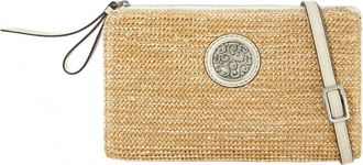 Brighton Womens Contempo Straw Pouch In Natural/white
