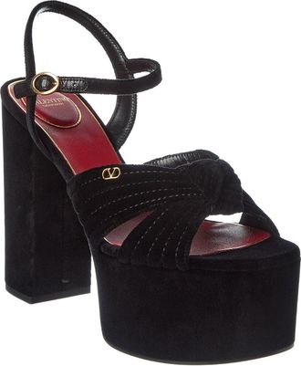 Valentino Crasher 125 Velvet Platform Sandal