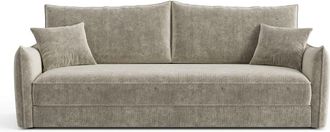 Sia Home Sof&aacute; cama 3 plazas terciopelo texturizado topo 213 cm