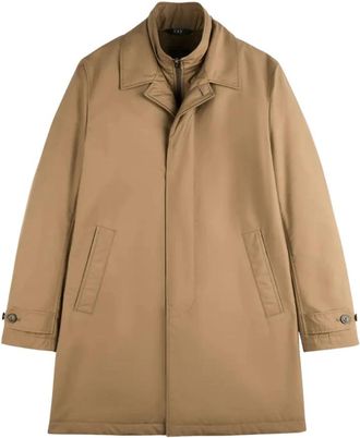 Fay Morning Coat - Heren - Mantel - Bruin - S - Polyester - Jassen