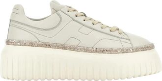 Hogan H712 H-Stripes Veterschoenen - Dames - Sneakers - Beige - 38 1/2 EU - Schoenen