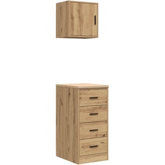 vidaXL Garage Cabinets 2 pcs Artisan Oak Engineered Wood vidaXL