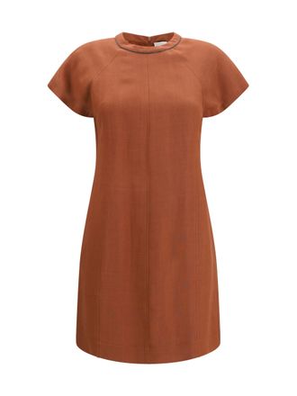 Brunello Cucinelli Midi Dress - Orange