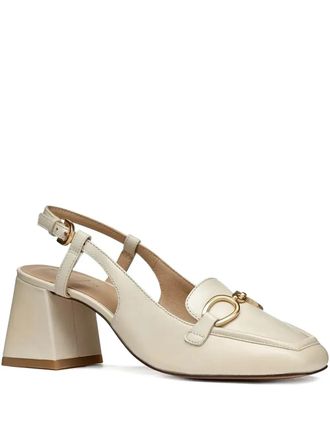 Geox 65mm Coronilla slingback block-heel pumps - women - Leather/Leather/Synthetic Rubber - 39 - Neutrals